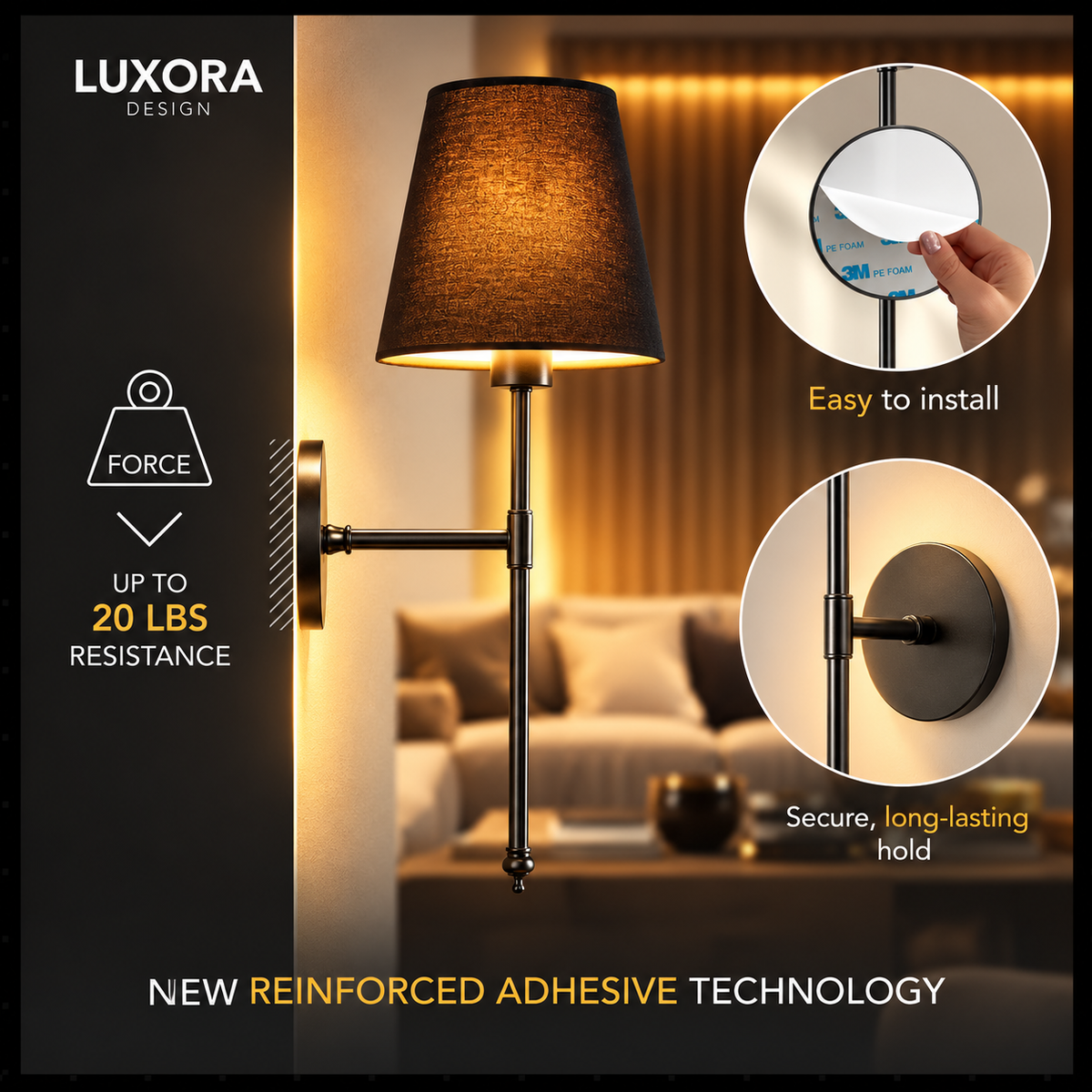 NOIR Dark Wall Sconces (Set of 2)