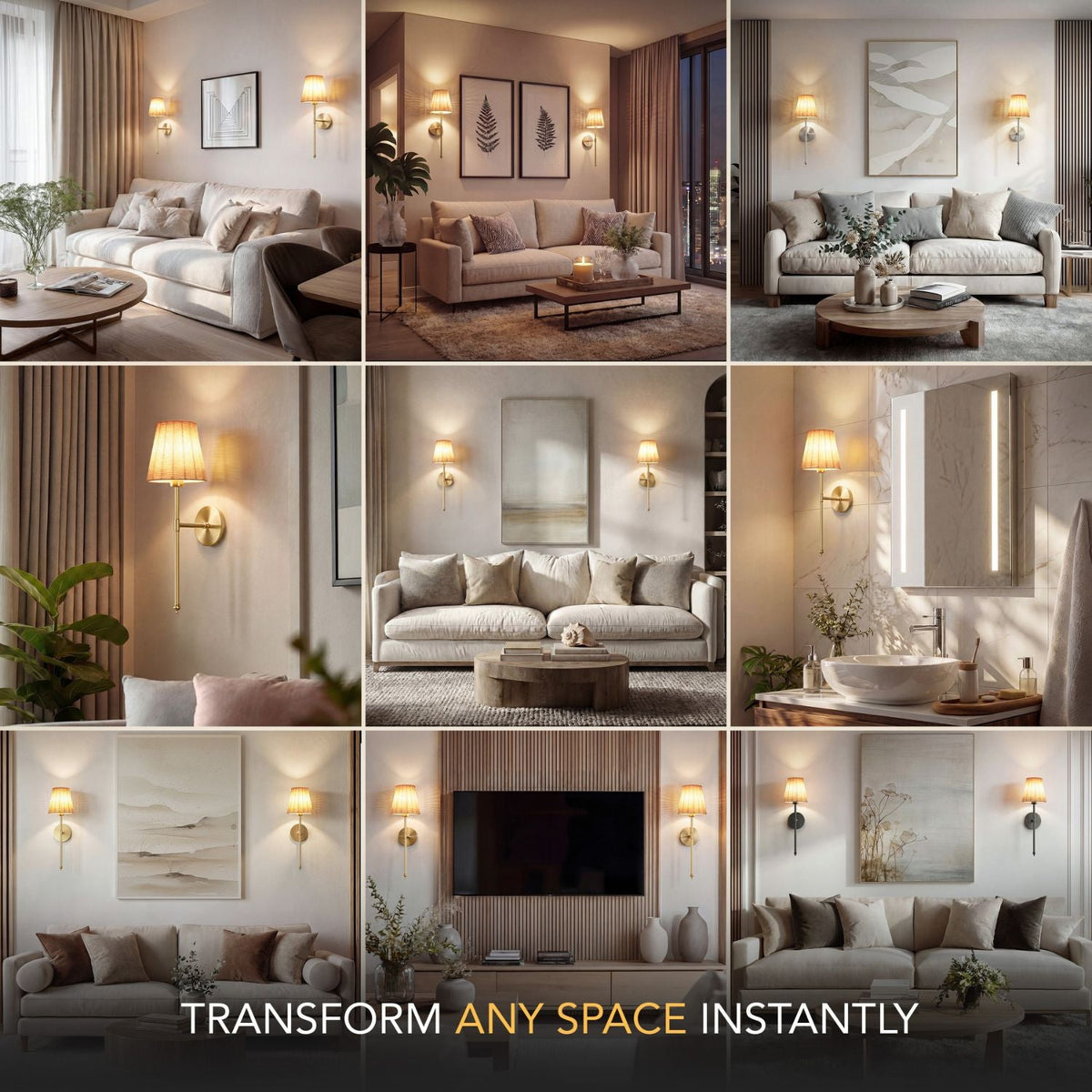 PALMA Palm Wall Sconces (Set of 2)