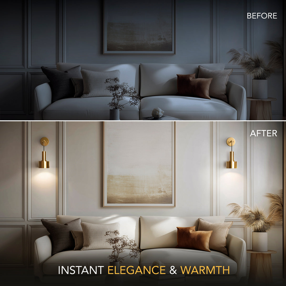 DROPLET Wall Sconces (Set of 2 + 2 Bulbs Free)