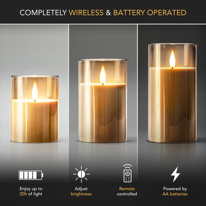 EMBER Flameless Candles (Set of 3)