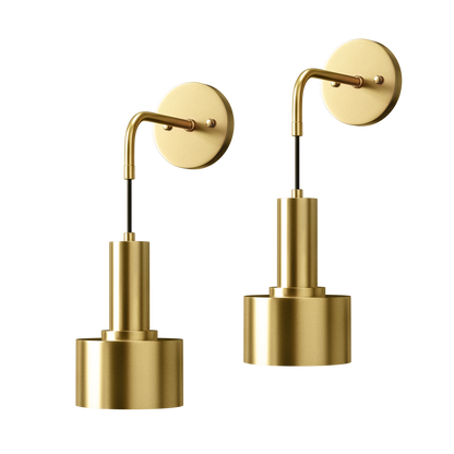 DROPLET Wall Sconces (Set of 2 + 2 Bulbs Free)