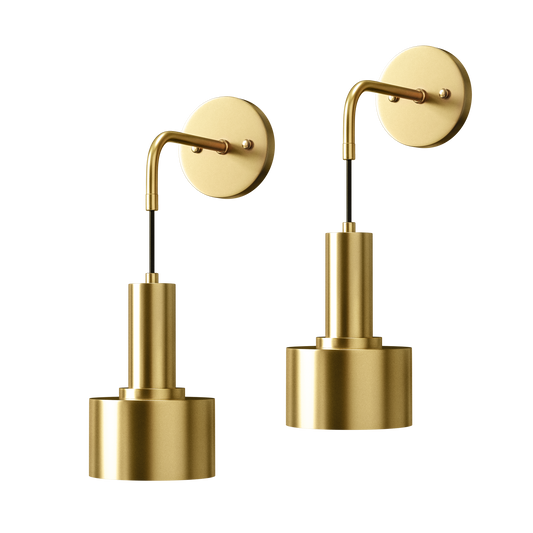 DROPLET Wall Sconces (Set of 2 + 2 Bulbs Free)