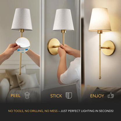 AURA Wall Sconces Bundle (Set of 2 + 2 Bulbs Included)