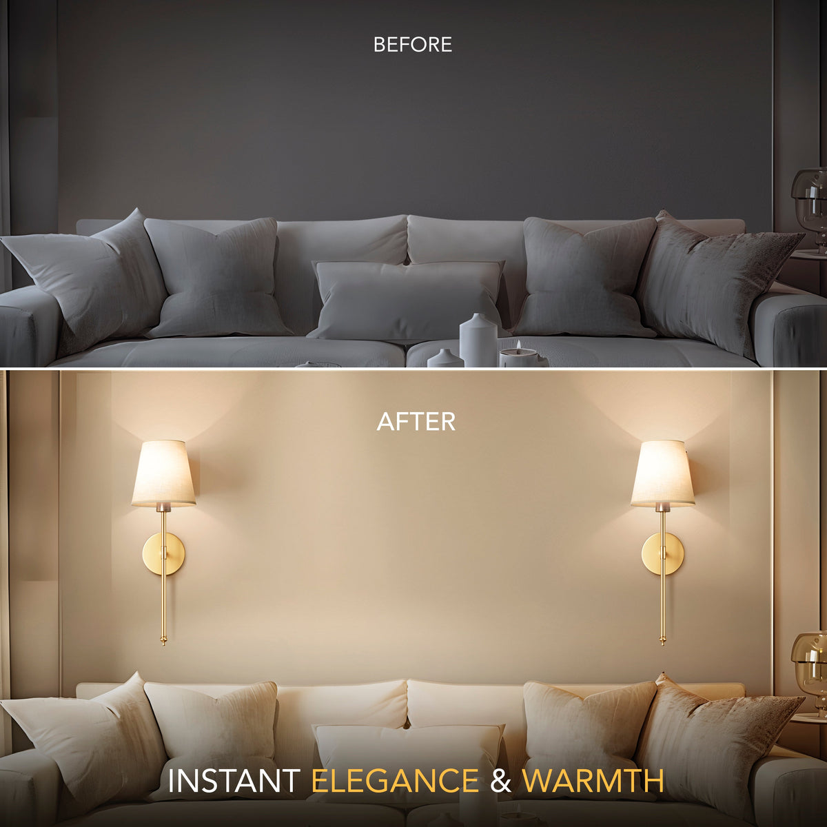 AURA Wireless Wall Sconces (Set of 2)