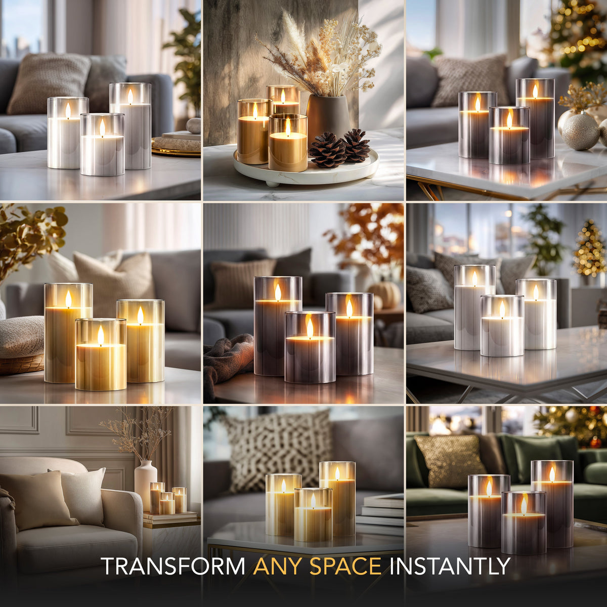 EMBER Flameless Candles (Set of 3)