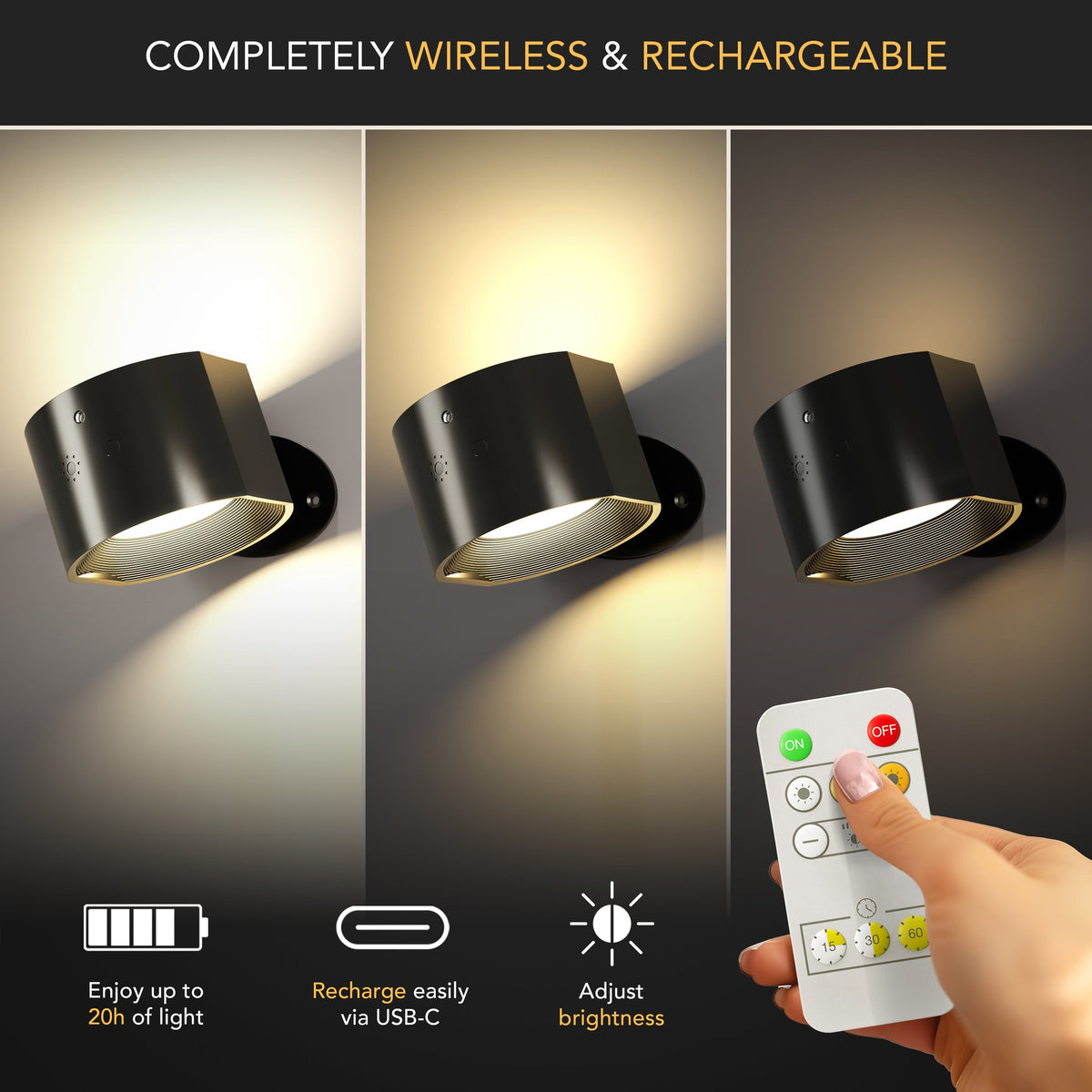 BEAM Wireless LED Wall Lights