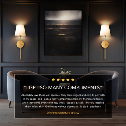 AURA Wall Sconces Bundle (Set of 2 + 2 Bulbs Included)