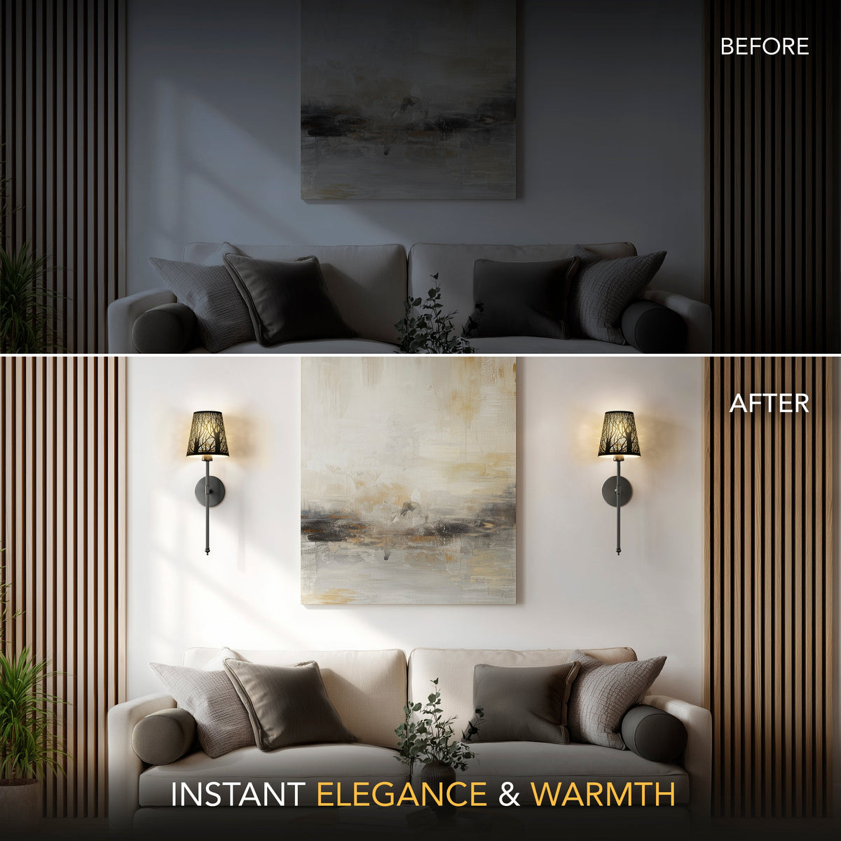GLEAM Metallic Wall Sconces (Set of 2)