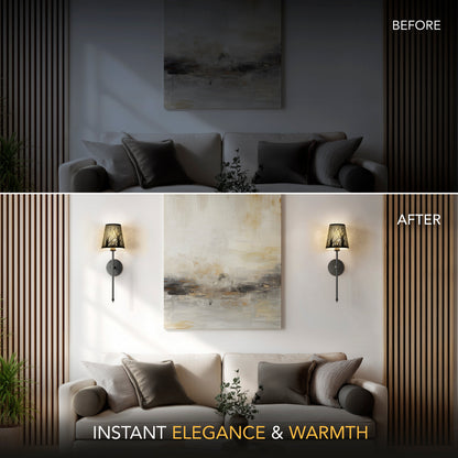 GLEAM Metallic Wall Sconces (Set of 2)