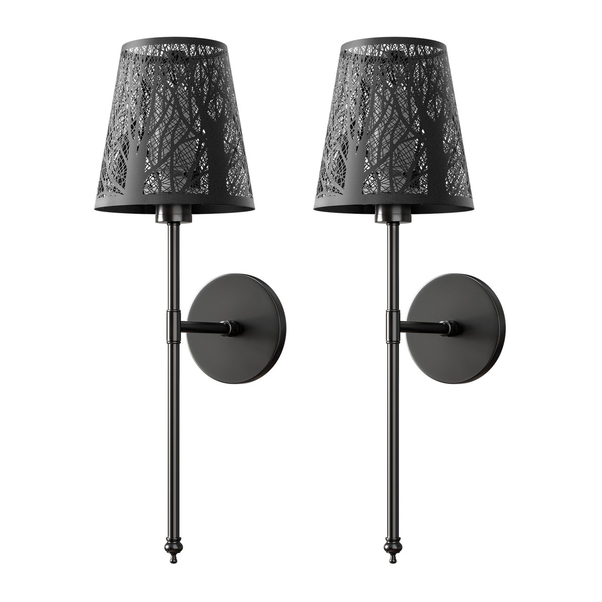 GLEAM Metallic Wall Sconces (Set of 2)