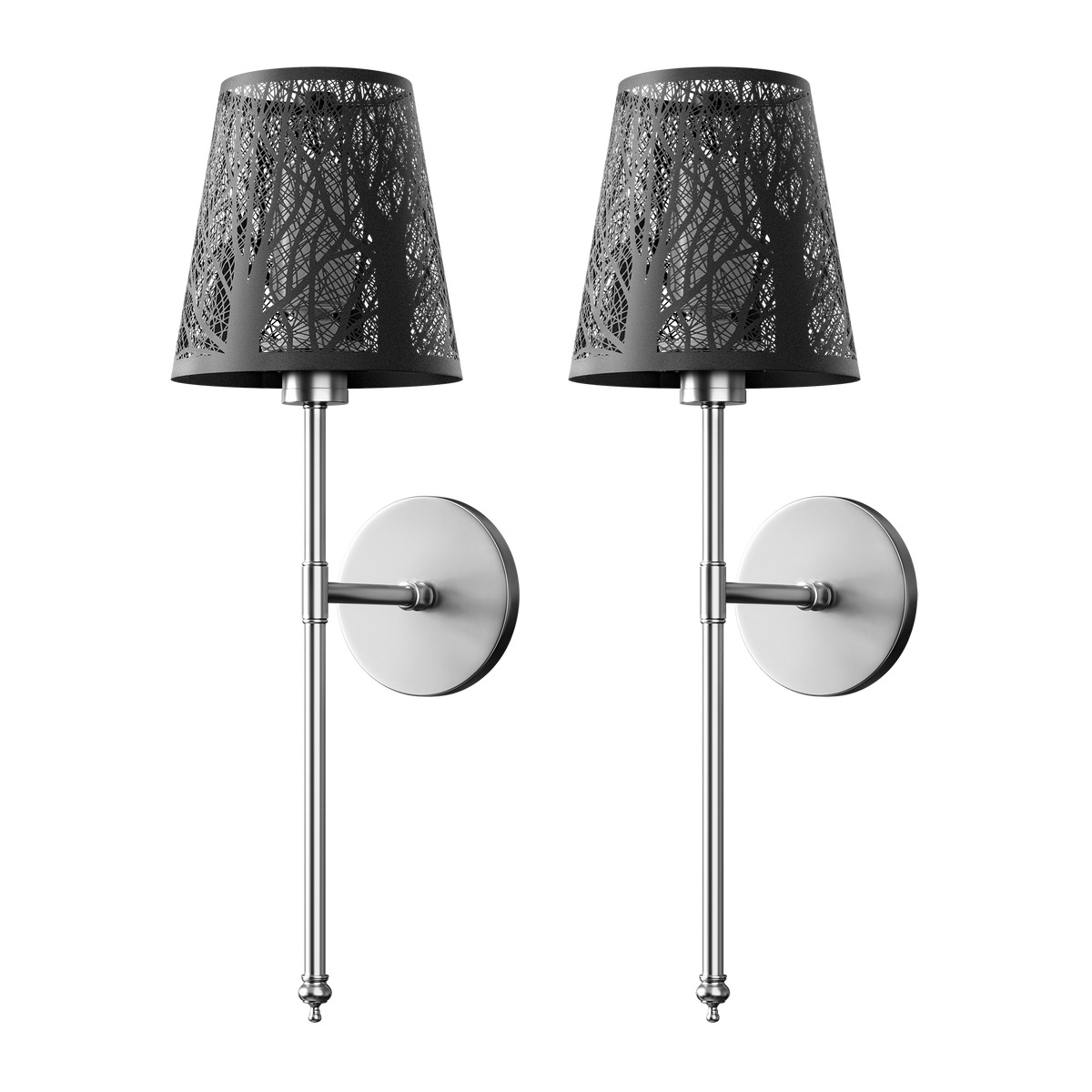 GLEAM Metallic Wall Sconces (Set of 2)