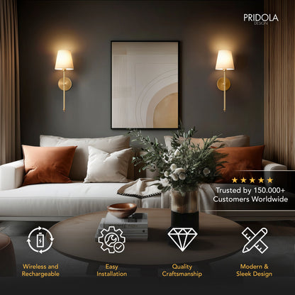 AURA Wireless Wall Sconces (Set of 2)