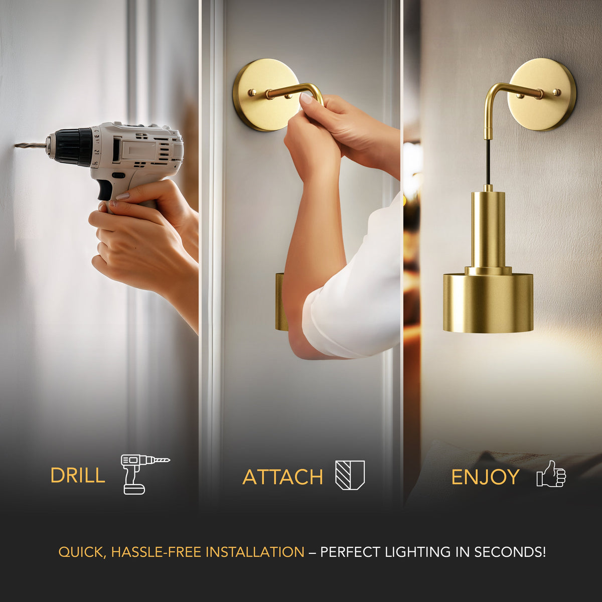 DROPLET Wall Sconces (Set of 2 + 2 Bulbs Free)